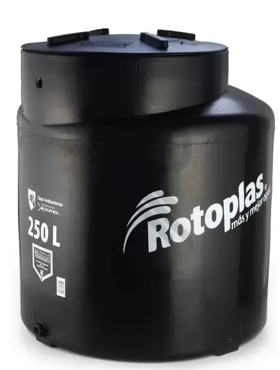 TANQUE 250 LITROS ROTOPLAS NEGRO